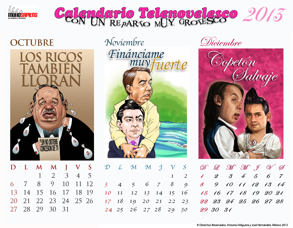 Calendario telenovelesco 2013 4